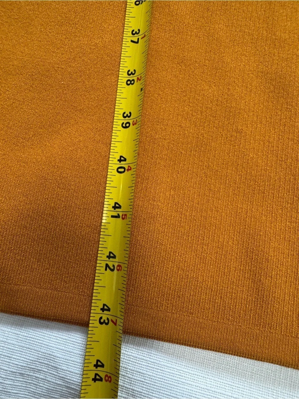 Michael Kors Mustard V-Neck Ribbed Midi Knit Dress Large